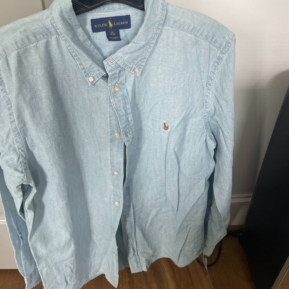 Ralph Lauren Blue Label Other - NWT Boy's Ralph Luaren Button Down Light Denim Shirt  - XL